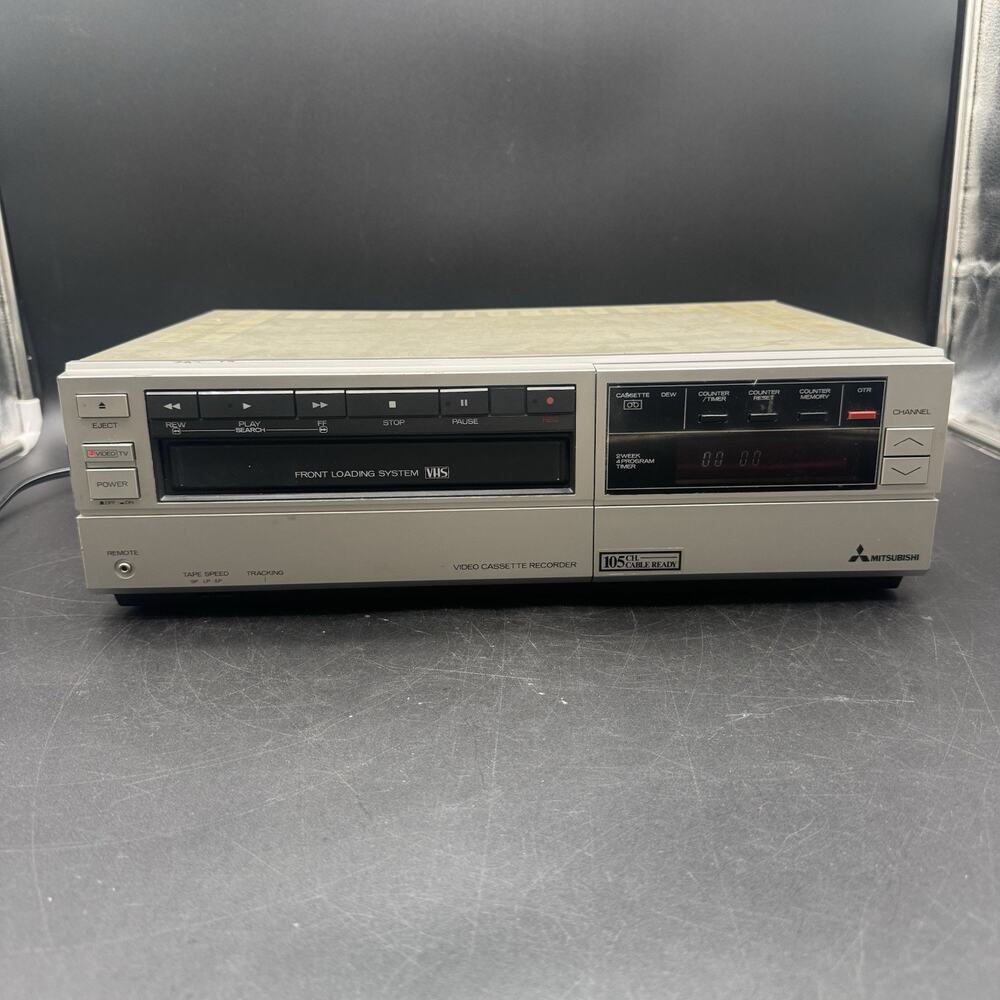Mitsubishi VCR VHS Video Cassette Recorder HS-3161UR Powers On, Untested AS-IS